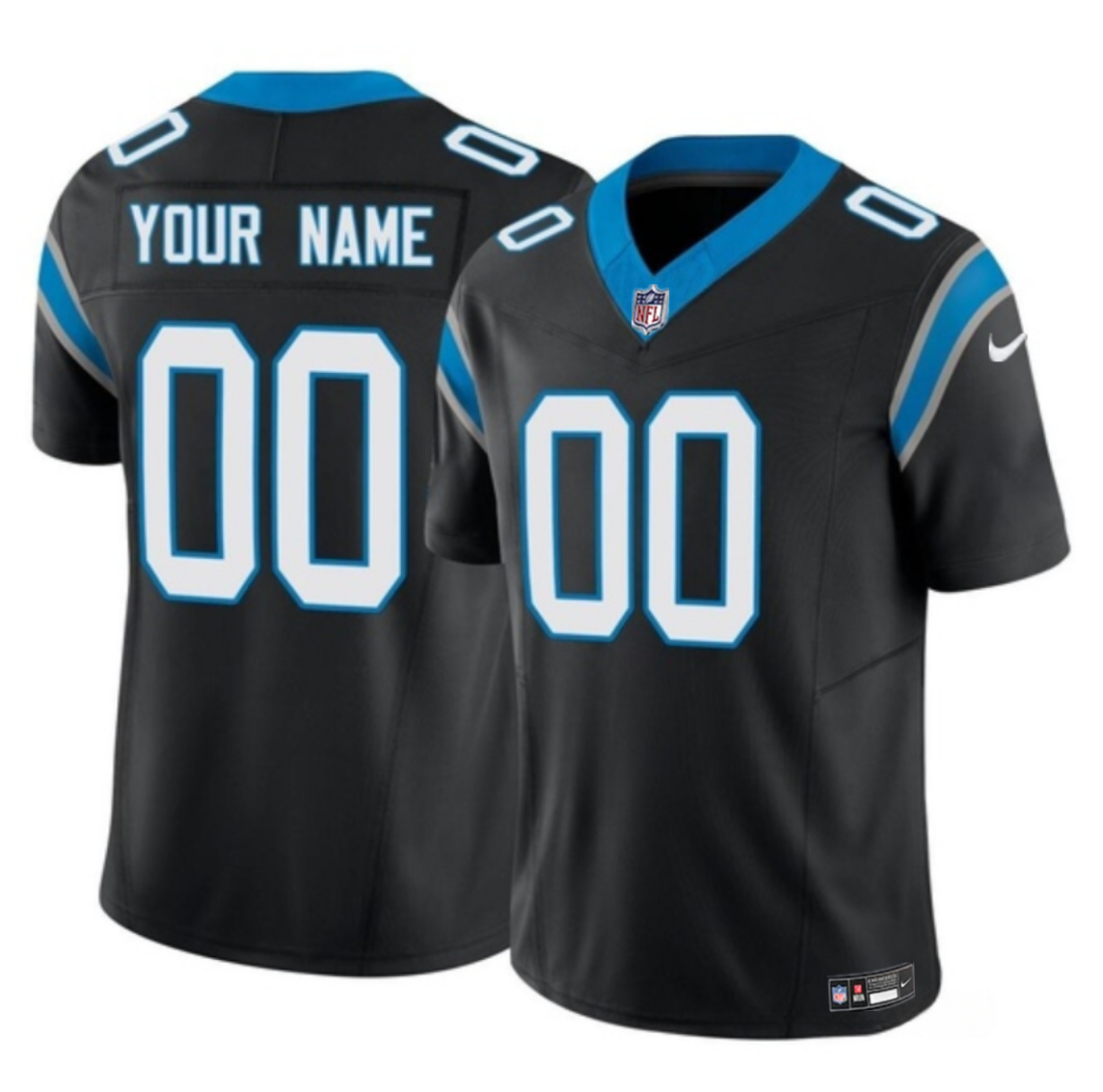 Wome's Carolina Panthers Active Player Custom Black 2023 F.U.S.E. Vapor Limited Stitched Football Jersey