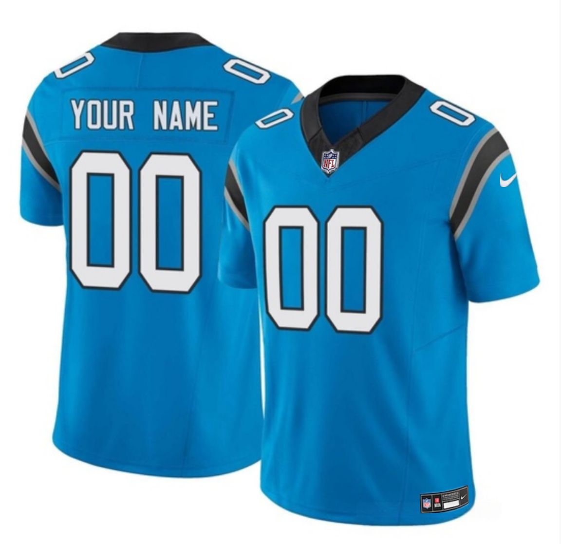 Wome's Carolina Panthers Active Player Custom Blue 2023 F.U.S.E Vapor Limited Stitched Football Jersey