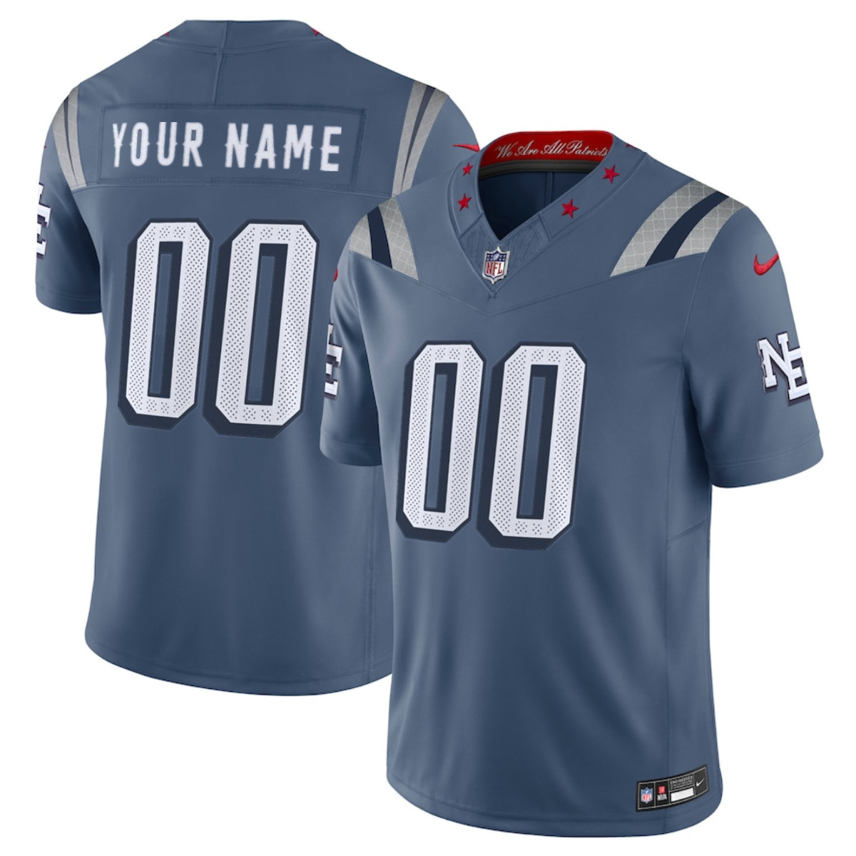 Men's New England Patriots Active Player Custom 2025 F.U.S.E. “Rivalries” Vapor Limited Stitched Football Jersey