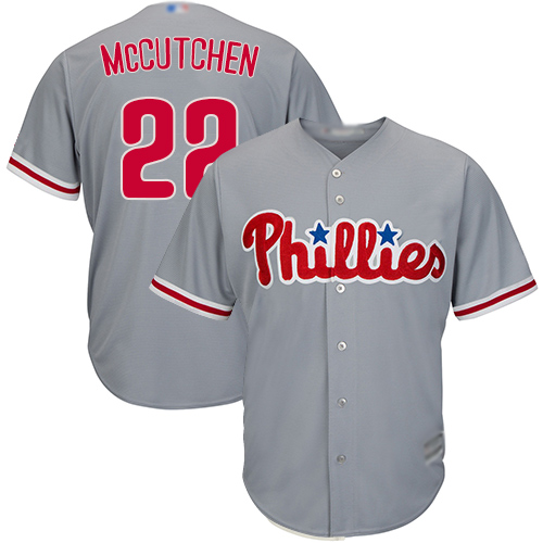 Phillies #22 Andrew McCutchen Grey New Cool Base Stitched MLB Jersey