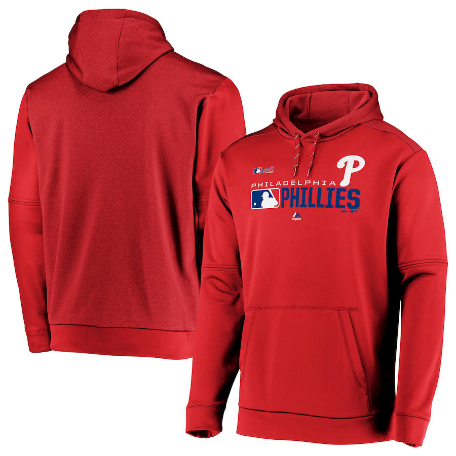 Philadelphia Phillies Majestic Authentic Collection Team Distinction Pullover Hoodie Red