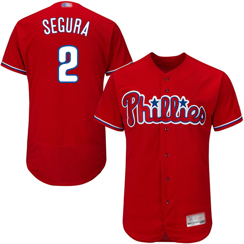 Phillies #2 Jean Segura Red Flexbase Authentic Collection Stitched MLB Jersey