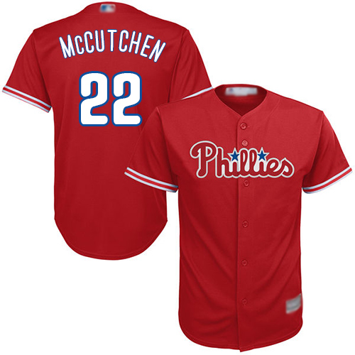 Phillies #22 Andrew McCutchen Red New Cool Base Stitched MLB Jersey