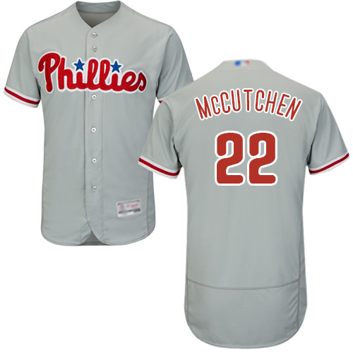 Phillies #22 Andrew McCutchen Grey Flexbase Authentic Collection Stitched MLB Jersey