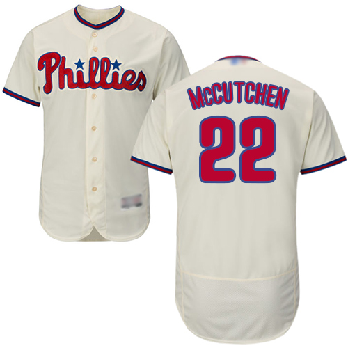 Phillies #22 Andrew McCutchen Cream Flexbase Authentic Collection Stitched MLB Jersey