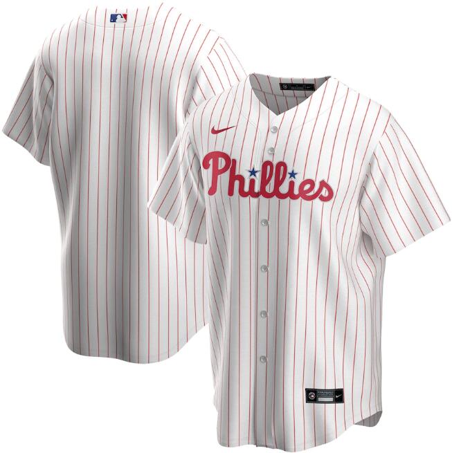 Men's Philadelphia Phillies Blank White MLB Cool Base Stitched Jersey