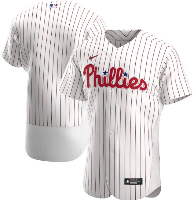 Men's Philadelphia Phillies Blank White MLB Flex Base Stitched Jersey