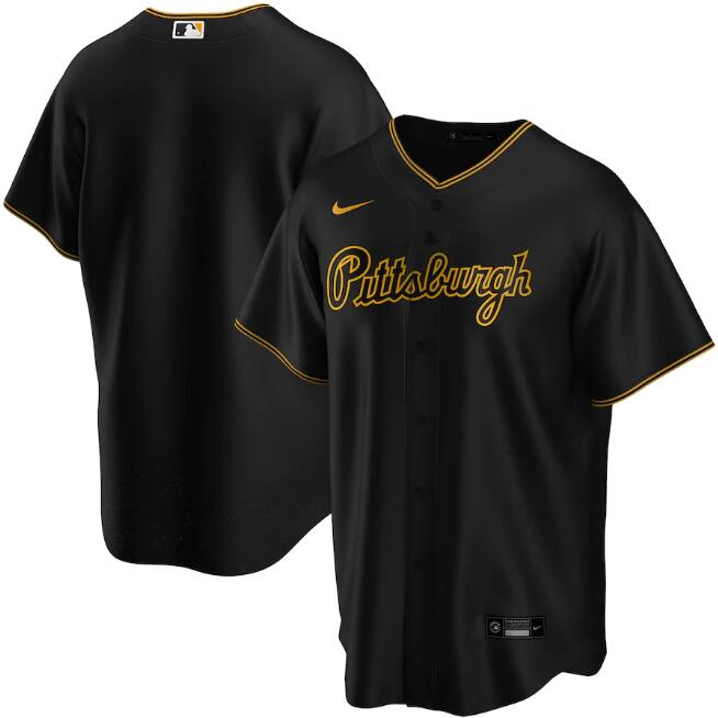 Men's Pittsburgh Pirates Blank New Black MLB Cool Base Stitched