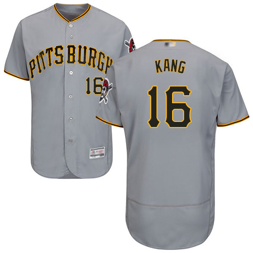 Pirates #16 Jung-ho Kang Grey Flexbase Authentic Collection Stitched MLB Jersey