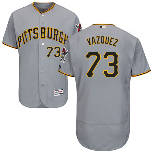 Pirates #73 Felipe Vazquez Grey Flexbase Authentic Collection Stitched MLB Jersey