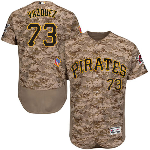 Pirates #73 Felipe Vazquez Camo Flexbase Authentic Collection Stitched MLB Jersey