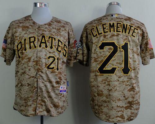 Pirates #21 Roberto Clemente Camo Alternate Cool Base Stitched MLB Jersey Pirates #21 Roberto Clemente Camo Alternate Cool Base Stitched MLB Jersey