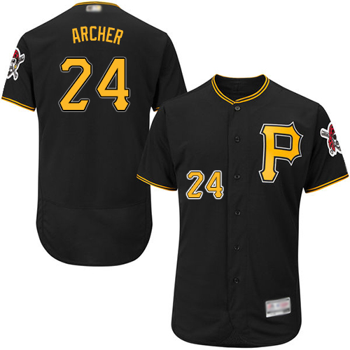 Pirates #24 Chris Archer Black Flexbase Authentic Collection Stitched MLB Jersey