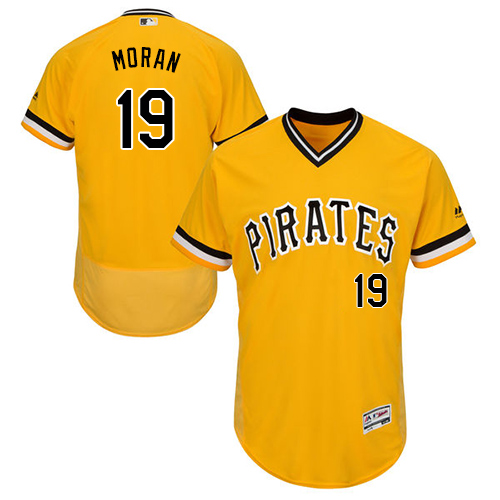 Pirates #19 Colin Moran Gold Flexbase Authentic Collection Stitched MLB Jersey