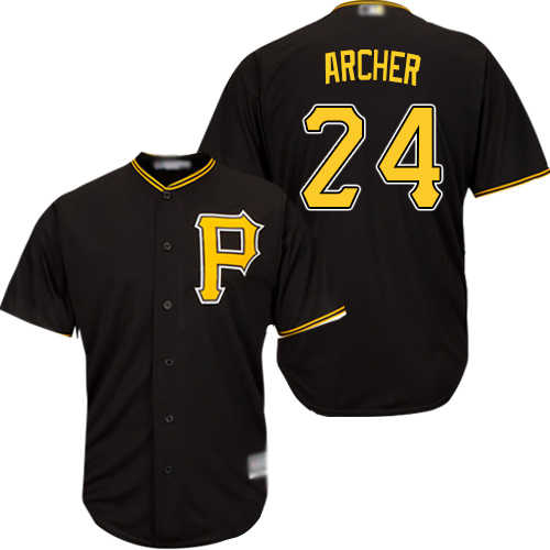 Pirates #24 Chris Archer Black New Cool Base Stitched MLB Jersey