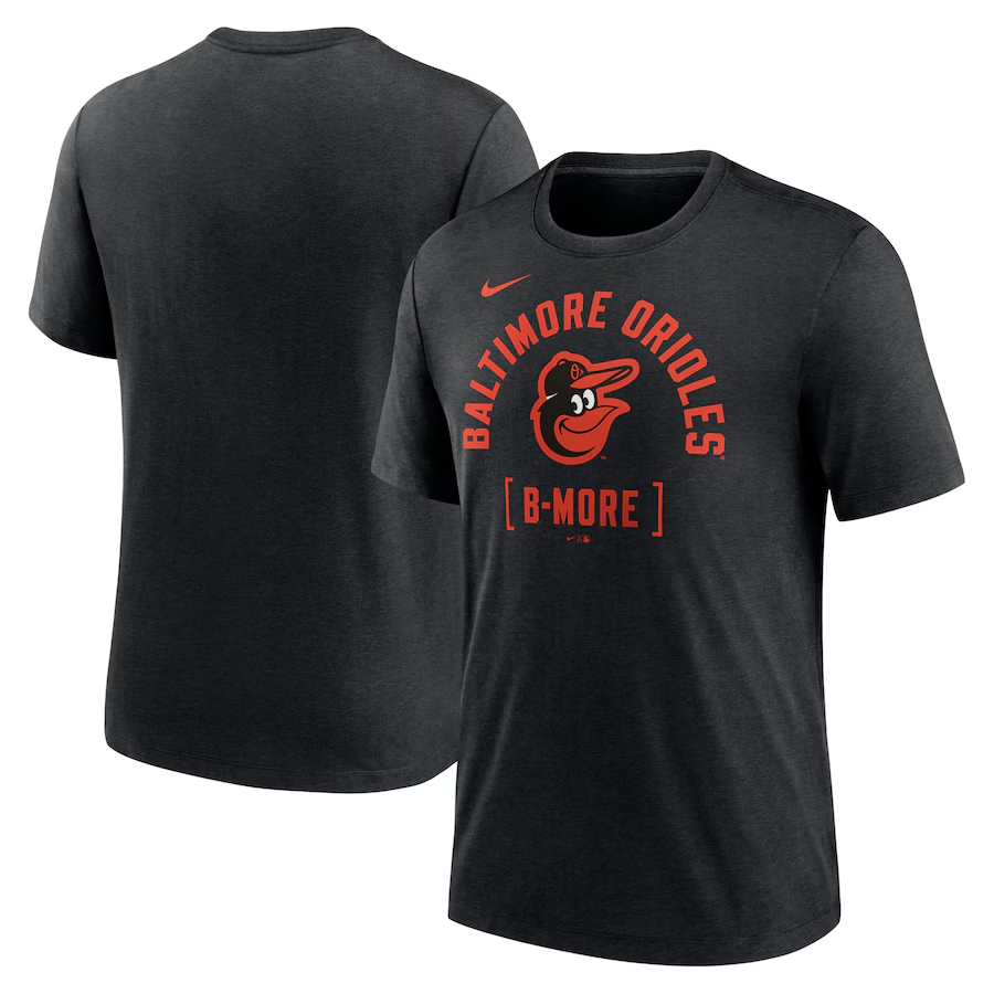 Men's Baltimore Orioles Black T-Shirt（1pc Limited Per Order）