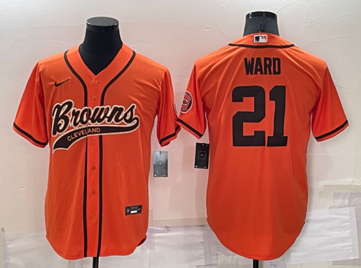 Women's Cleveland Browns ACTIVE PLAYER Custom Orange Cool Base Stitched Baseball Jersey Women's Cleveland Browns ACTIVE PLAYER Custom Orange Cool Base Stitched Baseball Jersey