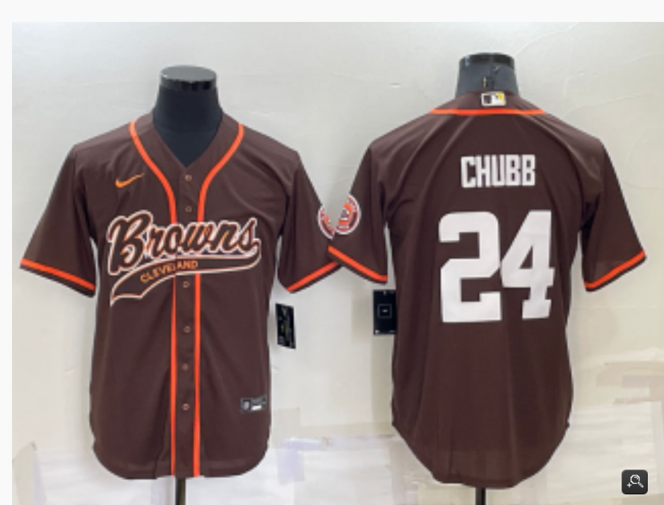 Women's Cleveland Browns ACTIVE PLAYER Custom Brown Cool Base Stitched Baseball Jersey