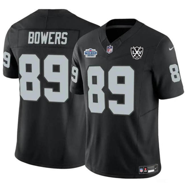 Men's Las Vegas Raiders #89 Brock Bowers Black 2024 F.U.S.E 65th Anniversary Patch Vapor Stitched Football Jersey Men's Las Vegas Raiders #89 Brock Bowers Black 2024 F.U.S.E 65th Anniversary Patch Vapor Stitched Football Jersey