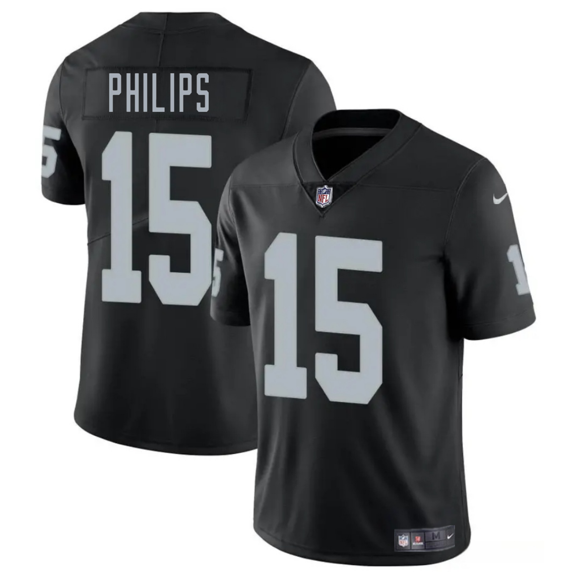 Men's Las Vegas Raiders #15 Kyle Philips Black 2025 Vapor Stitched Football Jersey Men's Las Vegas Raiders #15 Kyle Philips Black 2025 Vapor Stitched Football Jersey