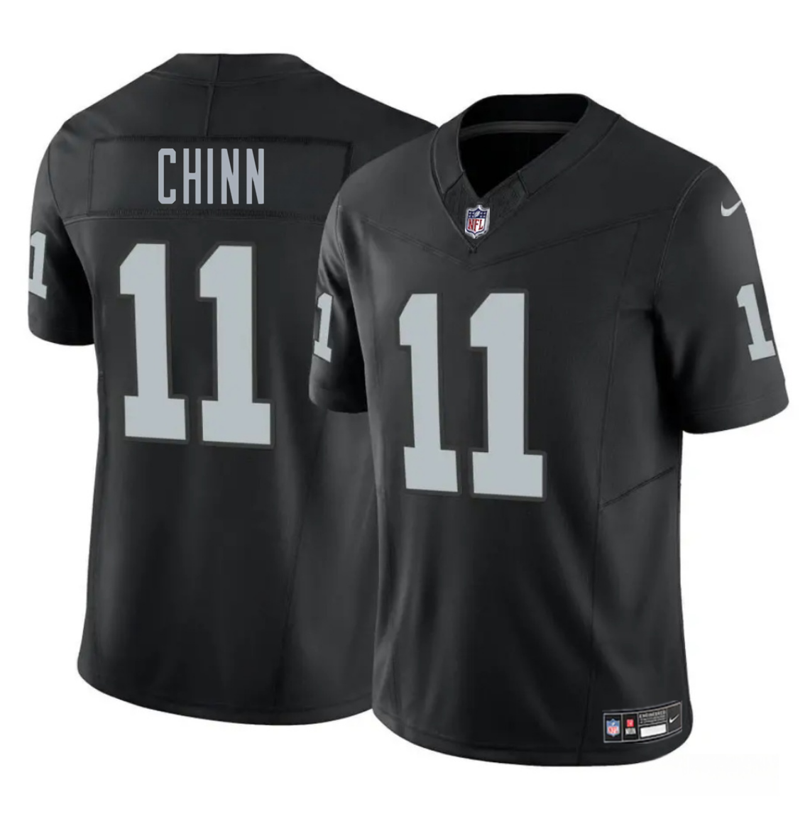Men's Las Vegas Raiders #11 Jeremy Chinn Black 2025 F.U.S.E. Vapor Stitched Football Jersey Men's Las Vegas Raiders #11 Jeremy Chinn Black 2025 F.U.S.E. Vapor Stitched Football Jersey