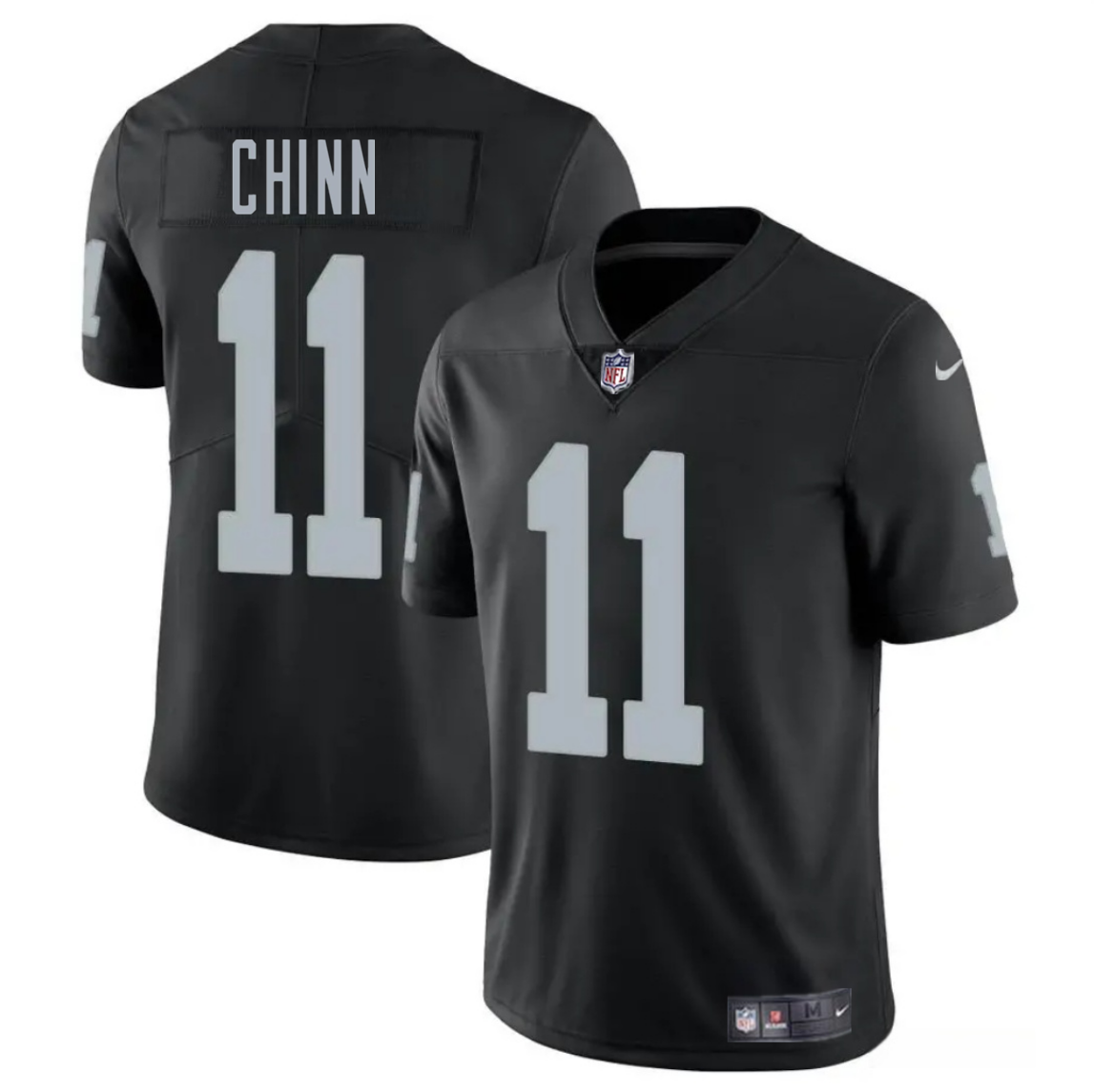 Men's Las Vegas Raiders #11 Jeremy Chinn Black 2025 Vapor Stitched Football Jersey Men's Las Vegas Raiders #11 Jeremy Chinn Black 2025 Vapor Stitched Football Jersey