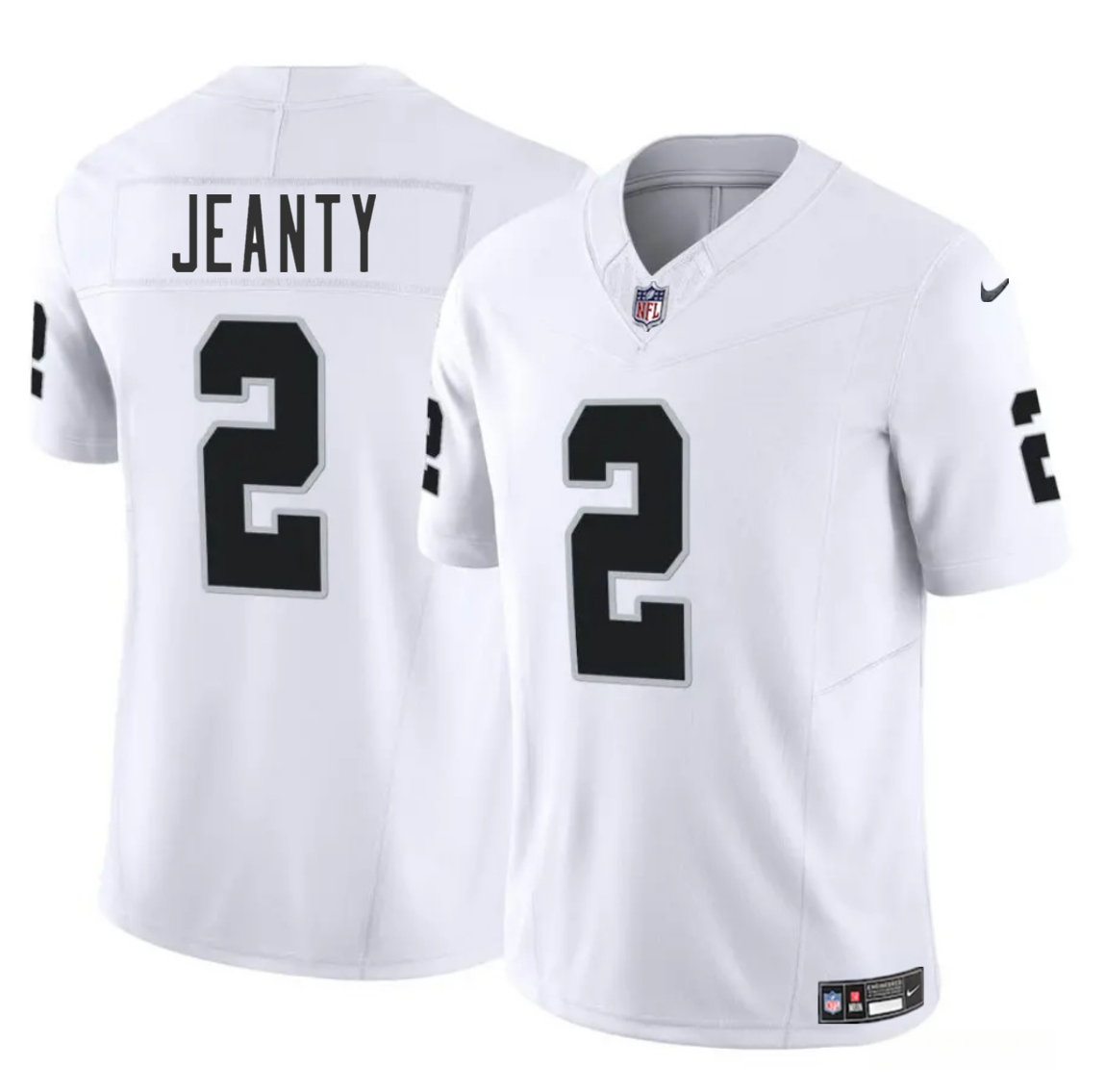 Men's Las Vegas Raiders #2 Ashton Jeanty White 2025 Draft F.U.S.E. Vapor Untouchable Limited Stitched Football Jersey Men's Las Vegas Raiders #2 Ashton Jeanty White 2025 Draft F.U.S.E. Vapor Untouchable Limited Stitched Football Jersey