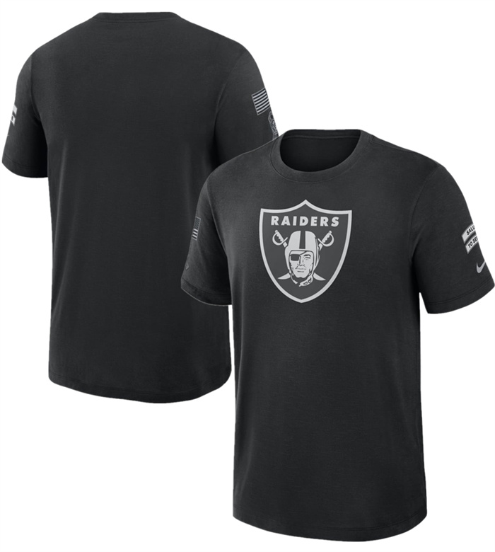 Men's Las Vegas Raiders Black 2026 Salute to Service Sideline Dri-FIT T-Shirt