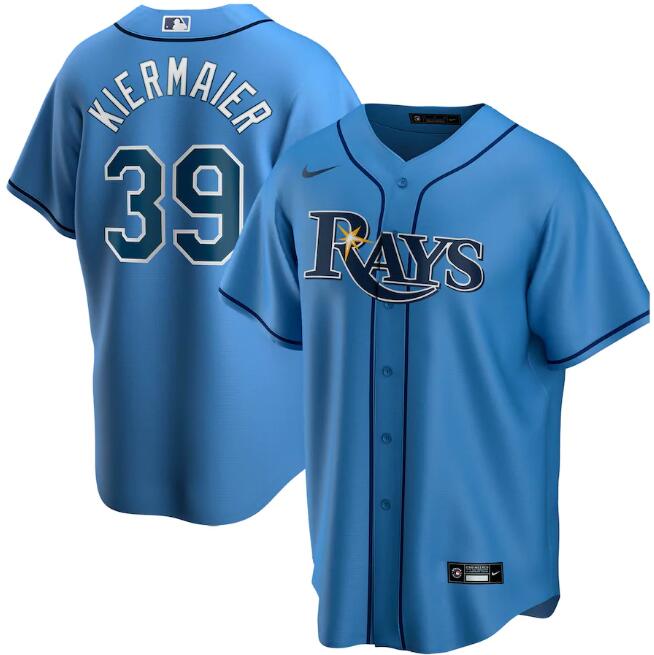 Men's Tampa Bay Rays #39 Kevin Kiermaier Blue MLB Cool Base Stitched Jersey