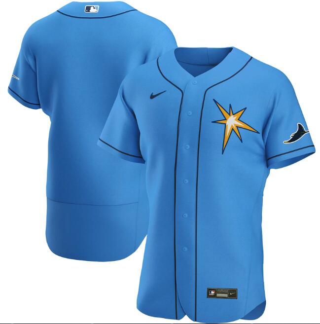 Men's Tampa Bay Rays Blank Blue MLB Flex Base Stitched Jersey