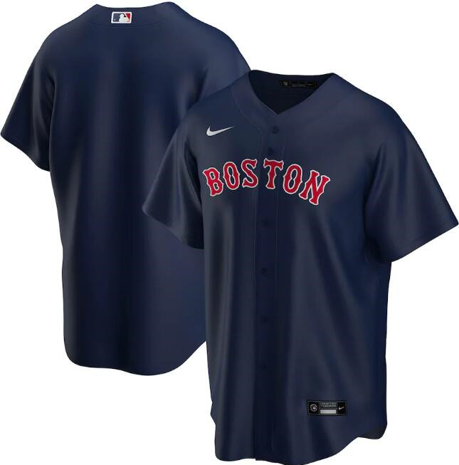 Men's Boston Red MLB Sox Navy Cool Base Stitched Jersey