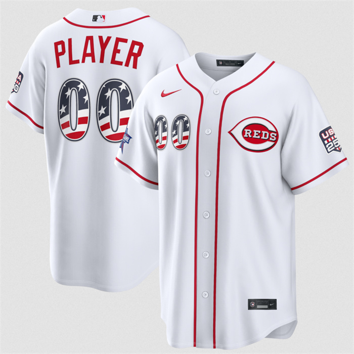Men's Cincinnati Reds Active Player Custom White 2026 All-Star Edition Stars & Stripes Stadium Pick-A-Player Stitched Baseball Jersey Men's Cincinnati Reds Active Player Custom White 2026 All-Star Edition Stars & Stripes Stadium Pick-A-Player Stitched Baseball Jersey