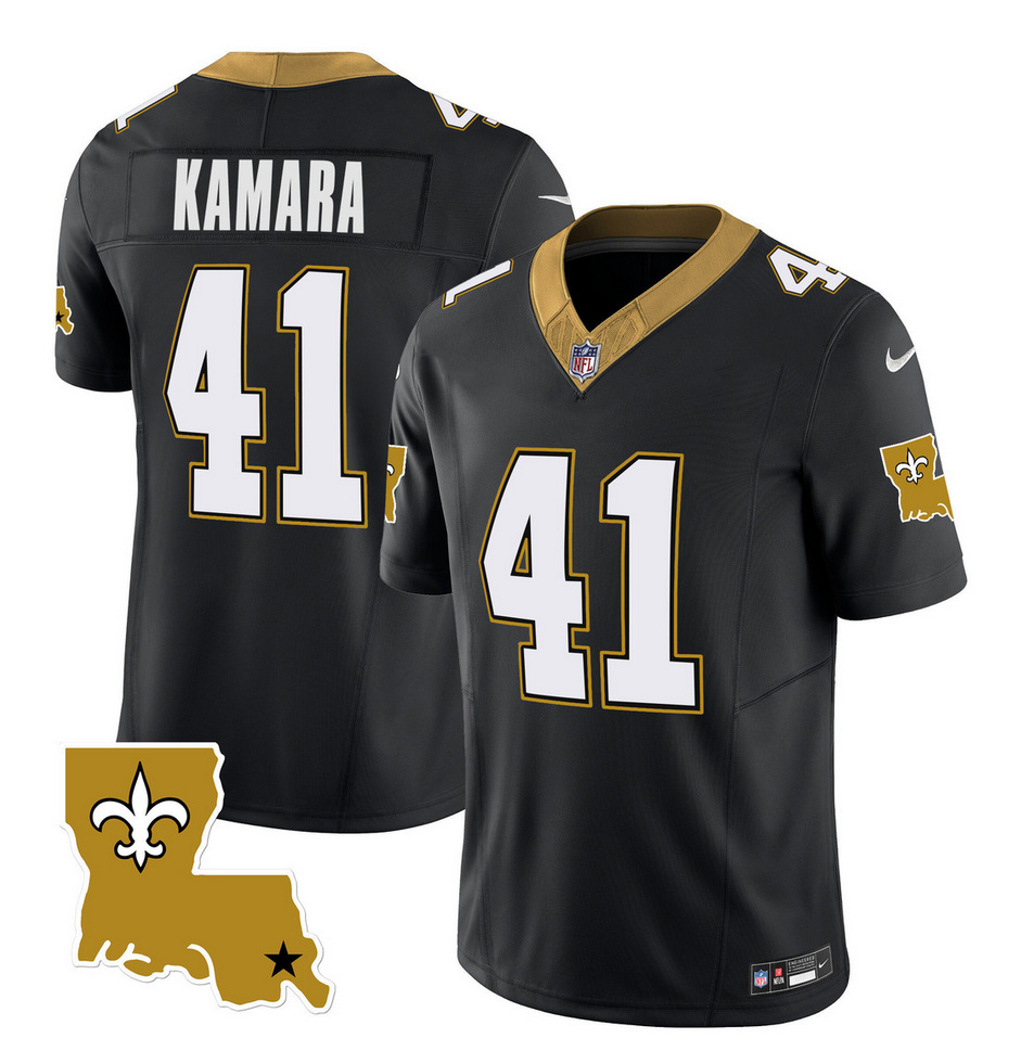 Men's New Orleans Saints #41 Alvin Kamara Black 2023 F.U.S.E. 1987 Legacy Vapor Stitched Jersey Men's New Orleans Saints #41 Alvin Kamara Black 2023 F.U.S.E. 1987 Legacy Vapor Stitched Jersey