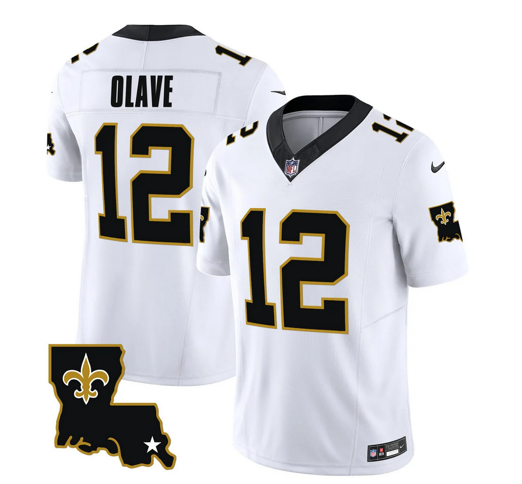 Men's New Orleans Saints #12 Chris Olave White 2023 F.U.S.E. 1987 Legacy Vapor Stitched Jersey Men's New Orleans Saints #12 Chris Olave White 2023 F.U.S.E. 1987 Legacy Vapor Stitched Jersey