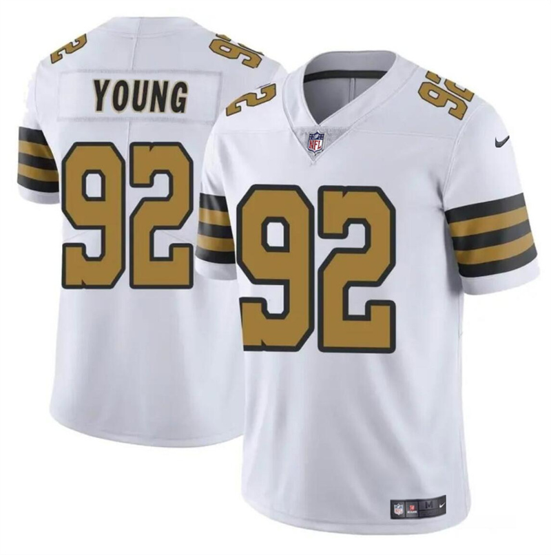 Men's New Orleans Saints #92 Chase Young White Color Rush Limited Stitched Football Jersey