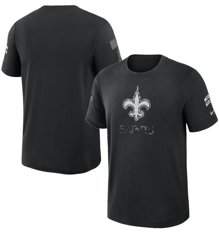 Men's New Orleans Saints Black 2026 Salute to Service Sideline Dri-FIT T-Shirt