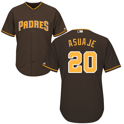 Padres #20 Carlos Asuaje Brown New Cool Base Stitched MLB Jersey