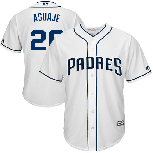 Padres #20 Carlos Asuaje White New Cool Base Stitched MLB Jersey