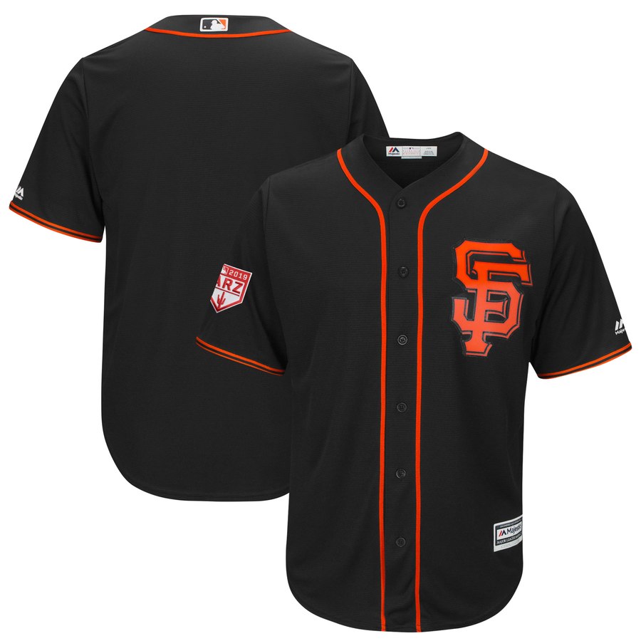 Giants Blank Black 2019 Spring Training Cool Base Stitched MLB Jersey