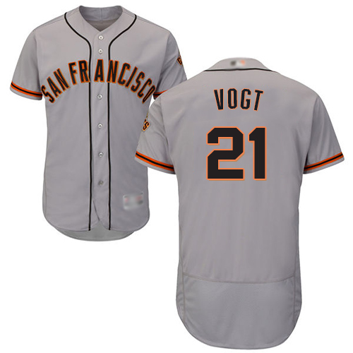 Giants #21 Stephen Vogt Grey Flexbase Authentic Collection Road Stitched MLB Jersey
