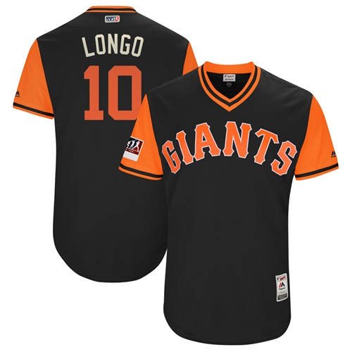 Giants #10 Evan Longoria Black "Longo" Players Weekend Authentic Stitched MLB Jersey