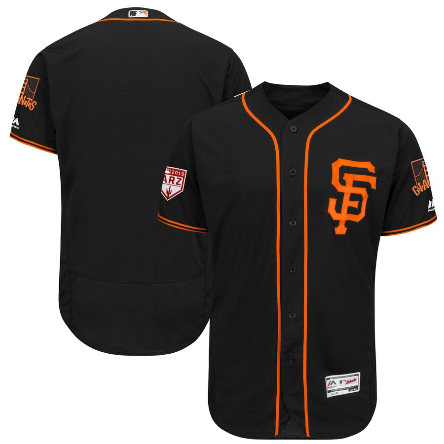 Giants Blank Black 2019 Spring Training Flex Base Stitched MLB Jersey