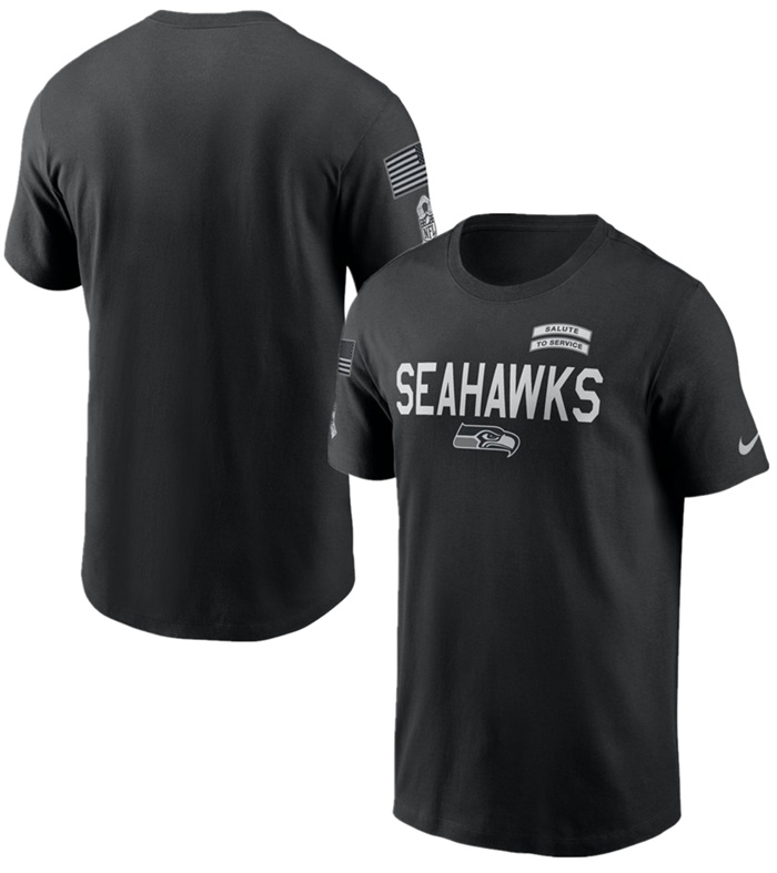 Men's Seattle Seahawks Black 2026 Salute to Service Sideline Dri-FIT T-Shirt