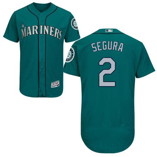 Mariners #2 Jean Segura Green Flexbase Authentic Collection Stitched MLB Jersey