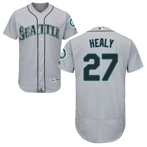 Mariners #27 Ryon Healy Grey Flexbase Authentic Collection Stitched MLB Jersey