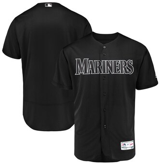 Seattle Mariners Blank Majestic 2019 Players' Weekend Flex Base Authentic Team Jersey Black