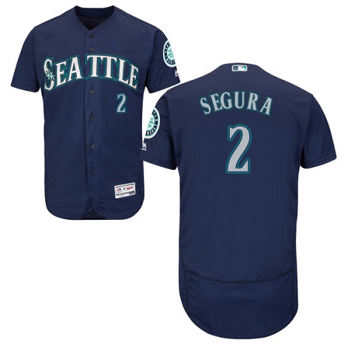 Mariners #2 Jean Segura Navy Blue Flexbase Authentic Collection Stitched MLB Jersey
