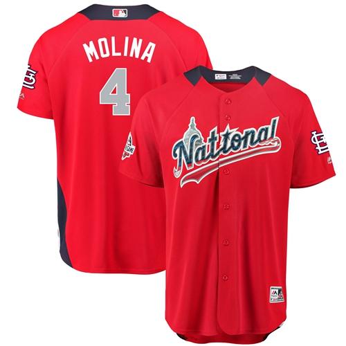 Cardinals #4 Yadier Molina Red 2018 All-Star National League Stitched MLB Jersey