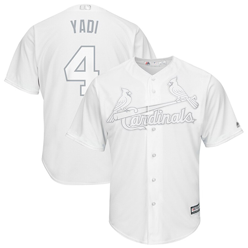 Cardinals #4 Yadier Molina White "Yadi" Players Weekend Cool Base Stitched MLB Jersey