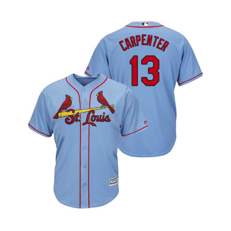 Cardinals #13 Matt Carpenter Horizon Blue Alternate 2019 Cool Base Stitched MLB Jersey
